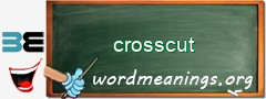 WordMeaning blackboard for crosscut